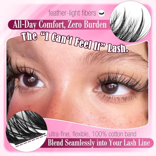 Natural Lash Clusters Spiky Eyelash Extensions Wispy Individual Lashes Manga Eyelash Individuals 120 Pcs CC-Curly Cluster Eyelash Extensions 10-16MM Mixed DIY Lash Extensions by Mavphnee