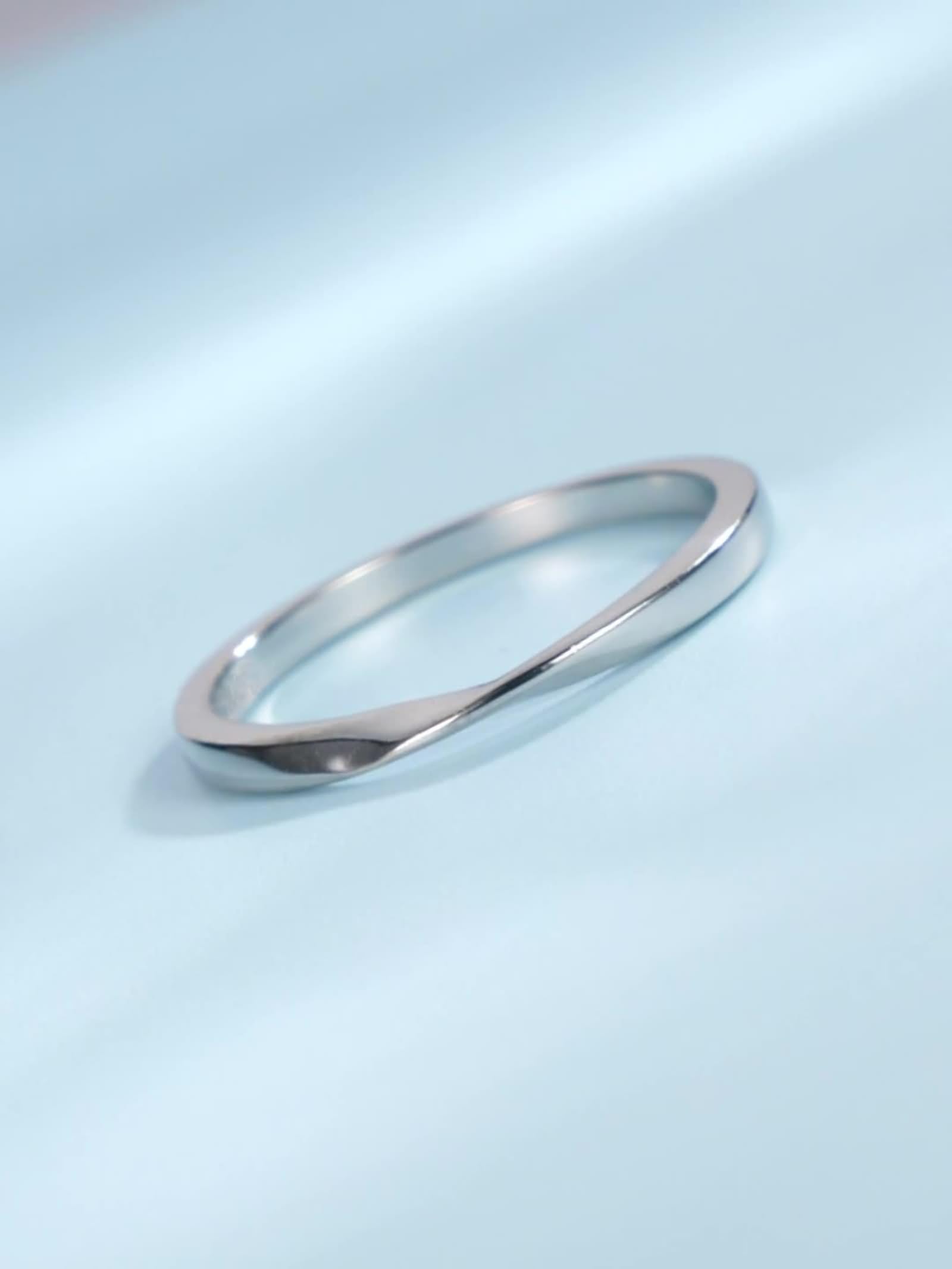Anello per matrimonio, anello di fidanzamento da donna, in argento 18 carati, misura 18 (18,5), regalo divertente per le donne