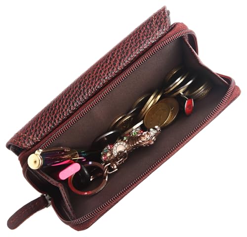 Image of WildHorn Genuine Leather Ladies Wallet - Elegant Women's Clutch Purse with 10 Card Slots, Perfect for Daily Use (Bombay Brown)
