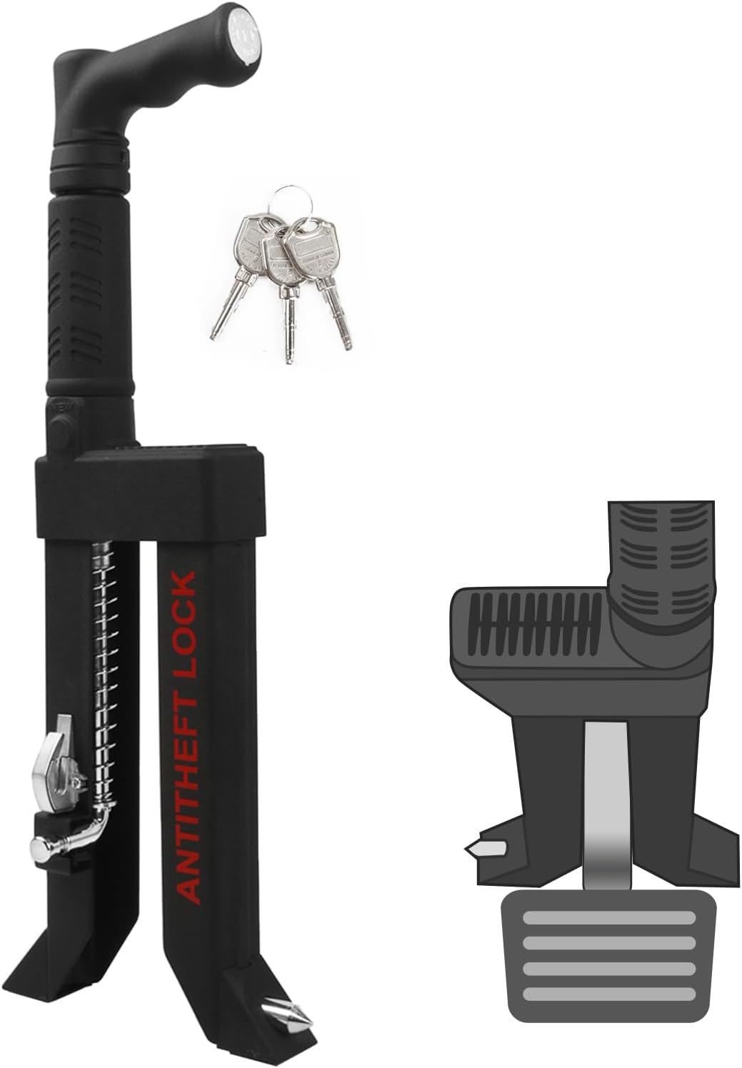 OPSOOPI Brake Pedal Lock, Anti Theft Car Device Clutch Lock