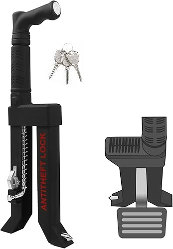 Miniatura 9 de Cerradura de pedal de freno, bloqueo de embrague antirrobo para automóvil, cerraduras de freno retráctiles de vehículos resistentes para SUV,