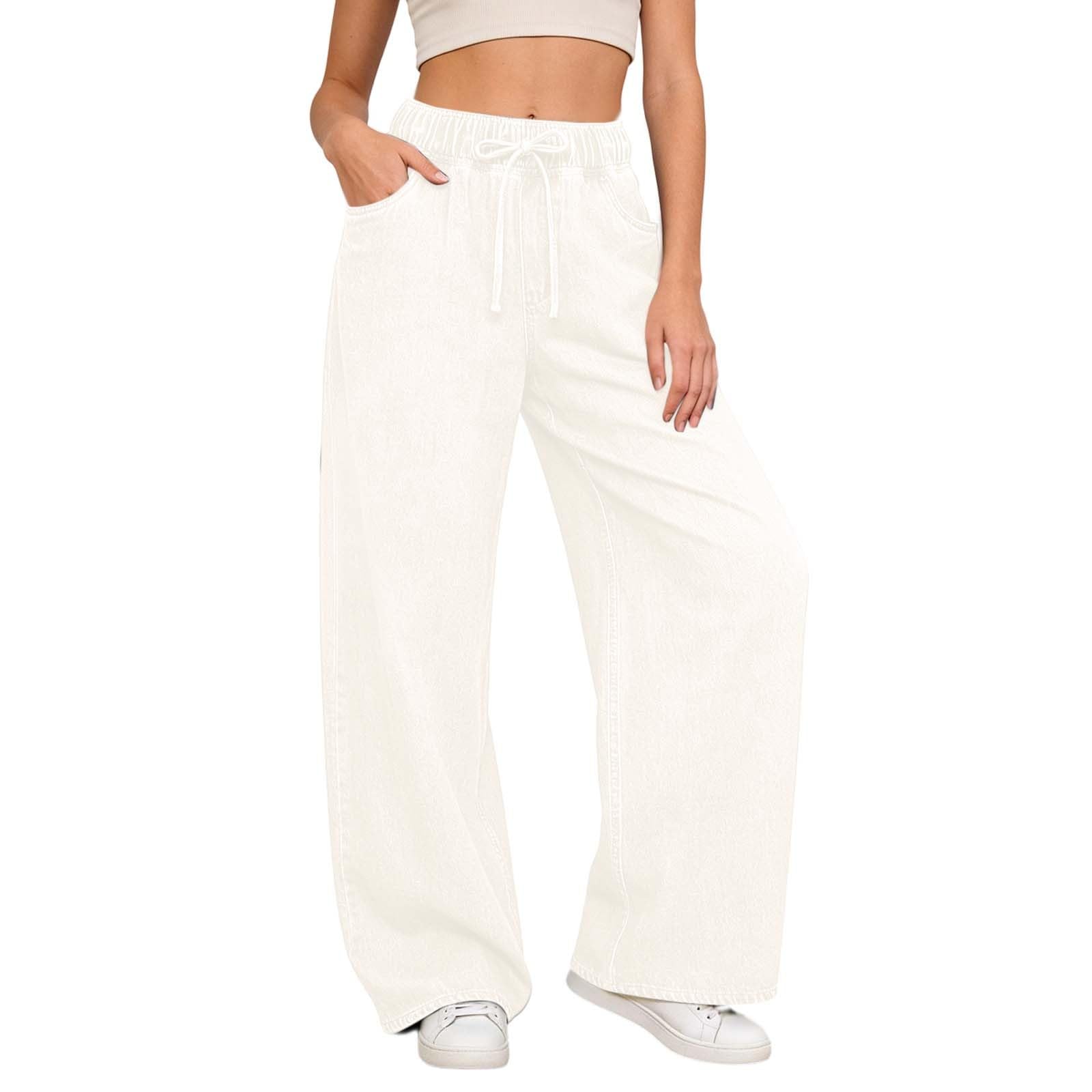 Pantalones De Verano Mujer Verano, Pantalones Vaqueros Mujer Anchos, Retro Tiro Bajo Sin EláSticos Lavados Y Pierna Recta OtoñO Pierna Ancha La Calle Pantalón Deportivo Pantalon Pirata