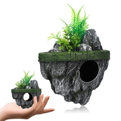 ibasenice Schwimmende Stein Aquariendekoration Aus Resin Mit Natürlichem Design Langlebiges Fischversteck Und Unterschlupf Für Aquarien Und Terrarien Für Süßwasserbecken