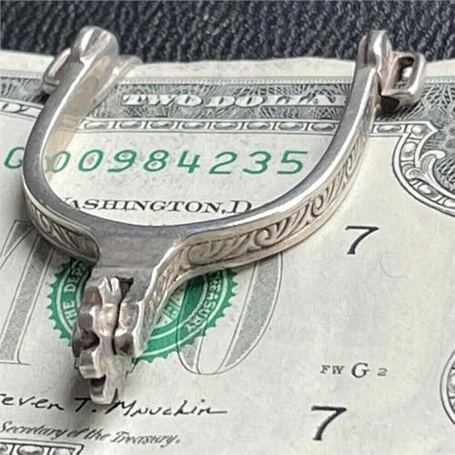 Western Spur Sterling Silver Money Clip,Rare Vintage Western Spur Sterling Silver Money Clip,Spur Sterling Silvers Large Feature Money Clips,Horse Rider Accessory Gifts for Men,Husband,Father(1pcs)2
