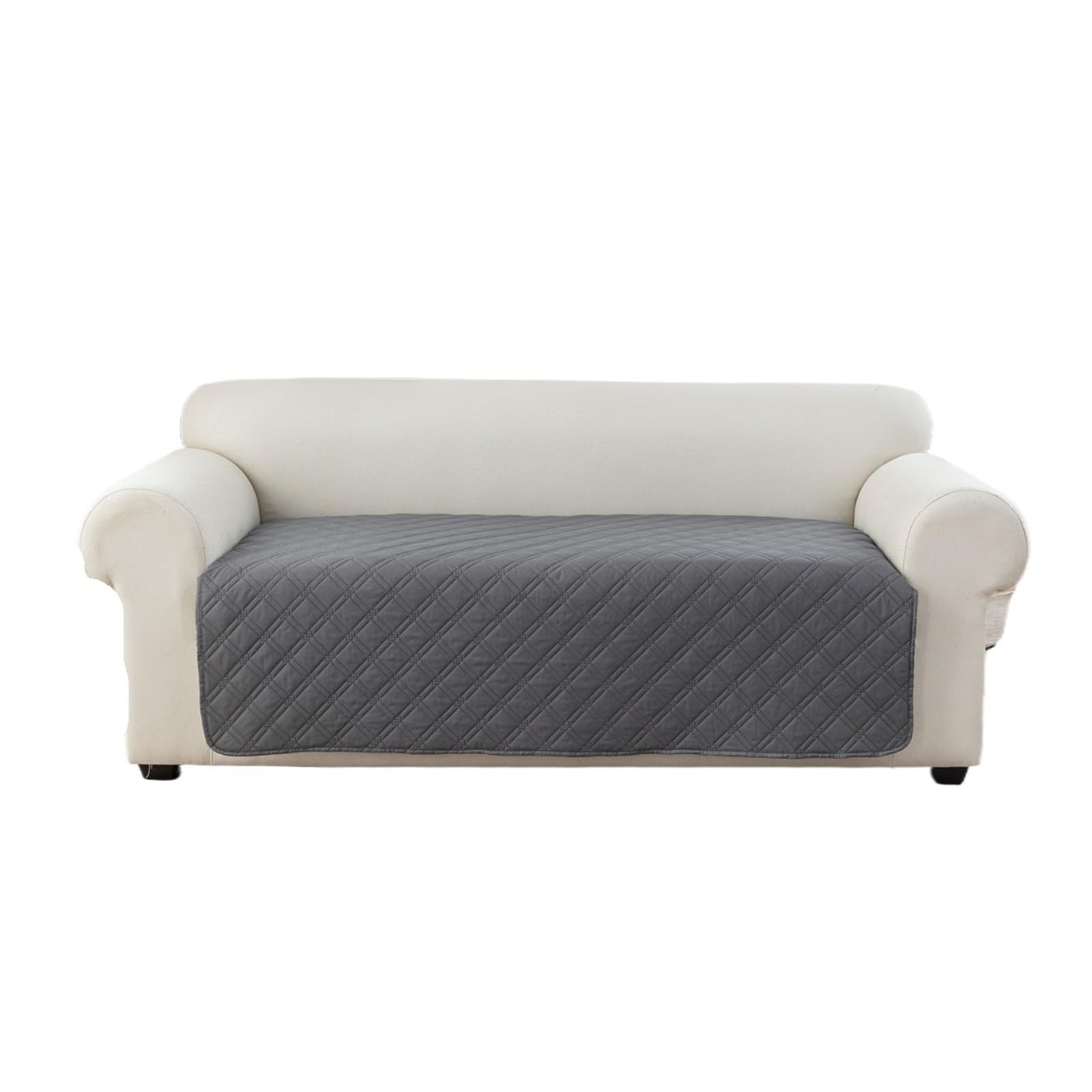 Housse de canapé imperméable antidérapante gris foncé 100x170