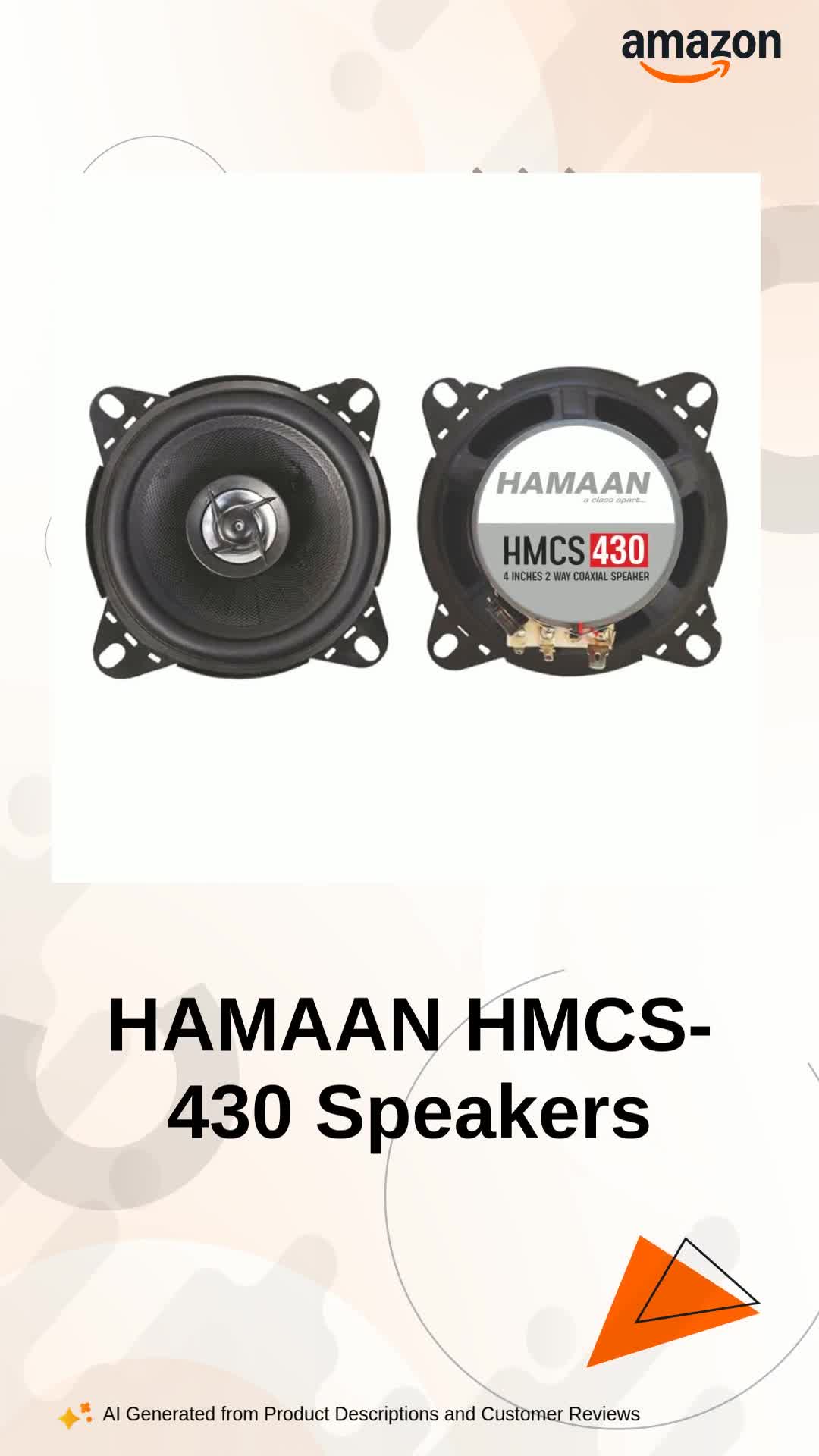 HAMAAN HMCS-430 – 4” 2-Way 240W Coaxial Car Speakers (Pair HAMAAN HMCS-430 – 4” 2-Way 240W Coaxial Car Speakers (Pair