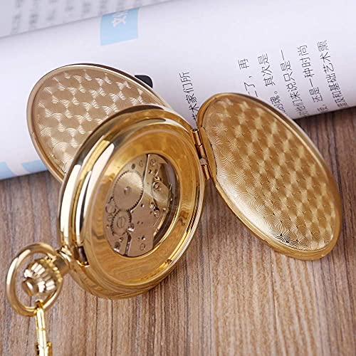 Image of Vintage Copper Train London Design Hand Winding Mechanical Pocket Watch Mens Watches