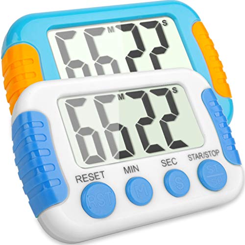 Classroom Or Meeting Timers 2 Pack for Kids and Teachers Digital Kitchen Timer