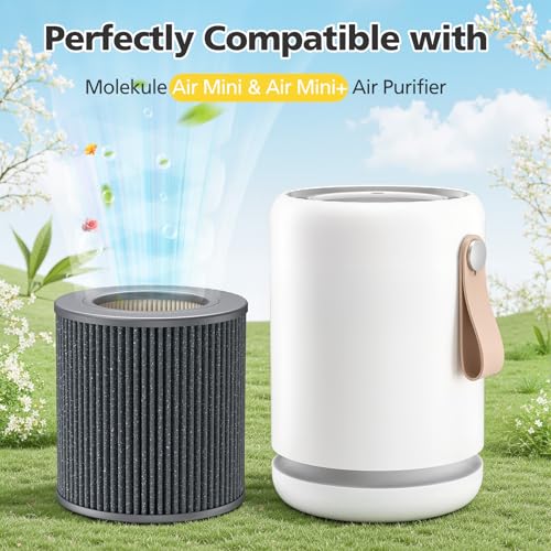 Image of Air Mini Replacement Filter Compatible with Molekule Air Mini Air Purifier, Advanced 3-in-1 Filtration for 99.97% Pollutants, Odor and Smoke, Tri-Power Air Mini PECO-HEPA Filter, 2 Pack
