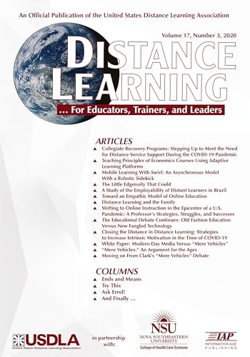 Distance Learning Vol 17 Issue 3 (Distance Learning Journal)