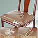 LDXDRU 6 Pack Plastic Chair Covers for Dining Chair, Clear Chair Seat Cover Plastic Covers, PVC Seat Chair Protector, Waterproof Kitty Scratch Resistant Clear Seat Covers for Most 21