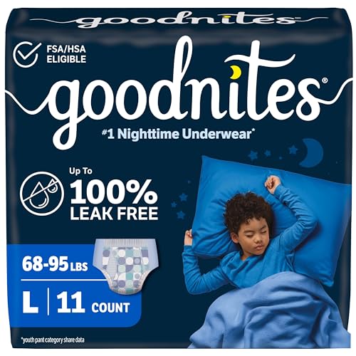 GoodNites Boys Nighttime Underwear, Size Large, 11 Ct - image 1