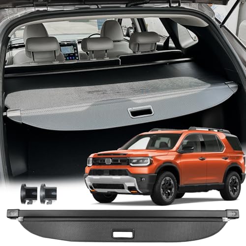 Volcaner Cargo Cover Compatible with Honda Passport 2026 Accessories [Carbon Fiber Look] Retractable Trunk Cover Protector Security Shade Anti-Peeping Privacy Screen for 2026 Passport Accessories