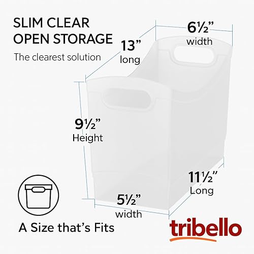 Miniatura 2 de Contenedor organizador moderno y estrecho, contenedor de plástico transparente para almacenamiento de despensa de cocina, debajo del fregadero,