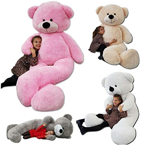 Odolplusz Teddybär 220cm GIGANT Groß Teddy Bear Plüschbär Stofftier Kuscheltier Plüschtier XXL, beige – Bild 5