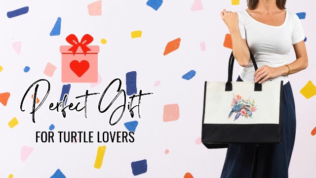 Bolso Tote de Lona para Mujer con Diseño de Tortuga miniatura 7