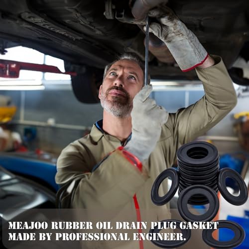 Image of 15PCS M12 Oil Drain Plug Gasket Rubber Crush Washer Seals 12616850 3536966 Engine Oil Pan Drain Plug Seal Compatible with Chevy GMC Ford Engine Oil Crush Washers