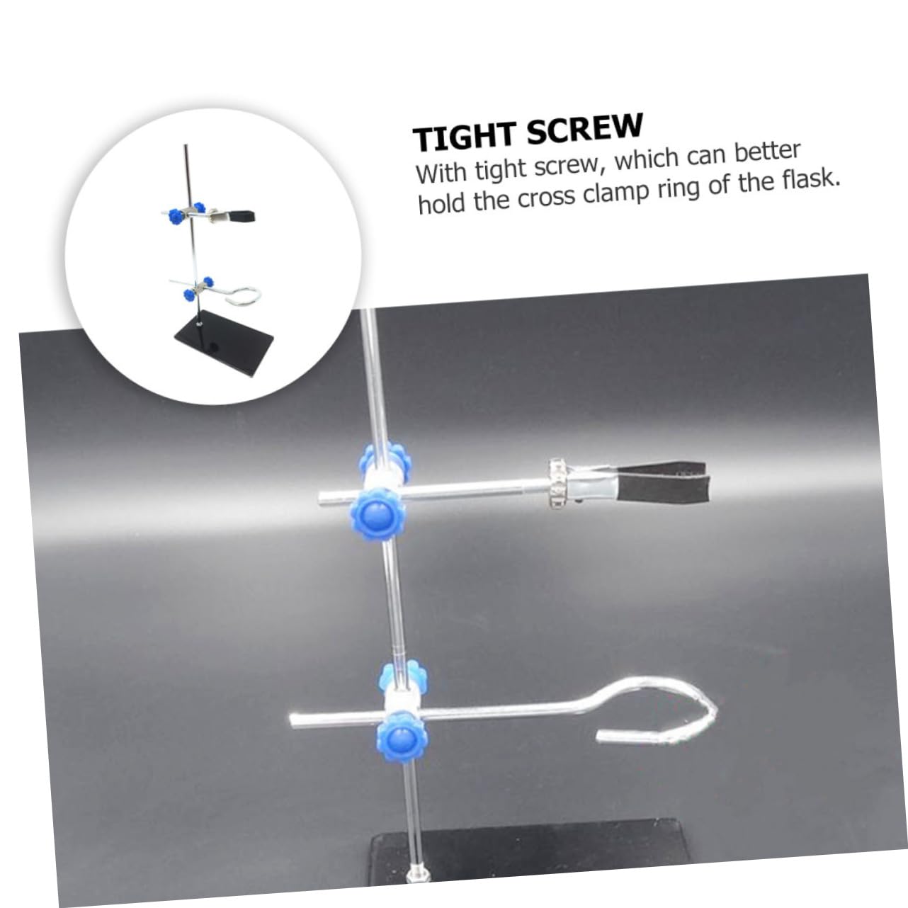 CIYODO 1pc Mini Iron Stand Chemistry Lab Stand Burette Ring Flask Clamp Stand Laboratory Equipment Kit Portable Utensils Condenser Laboratory Support Stand Holder Laboratory Stand Metal
