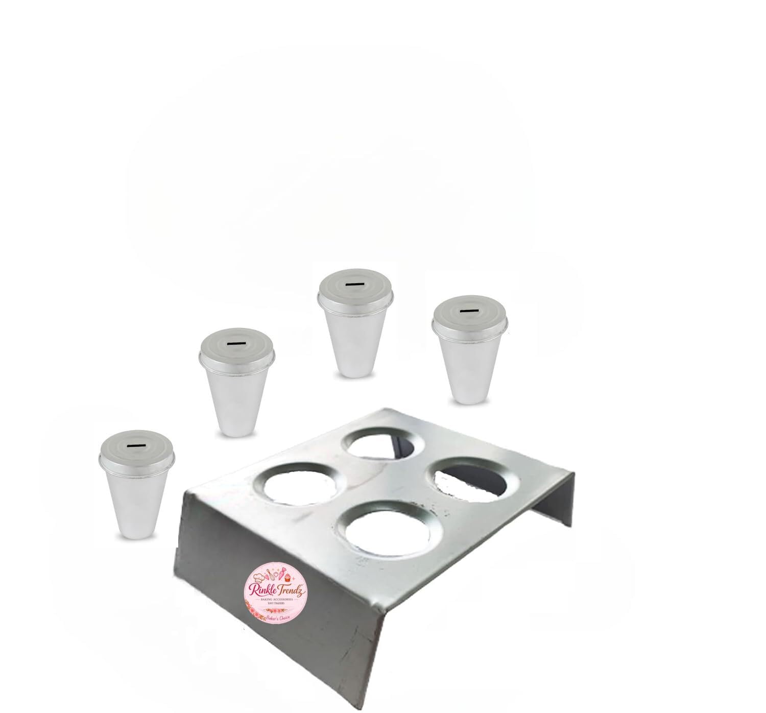 Aluminium Kulfi Mould Set Ice Cream Kulfi Maker with Lid Hole- 6 Pieces (Without Stand) — Amazon image 7