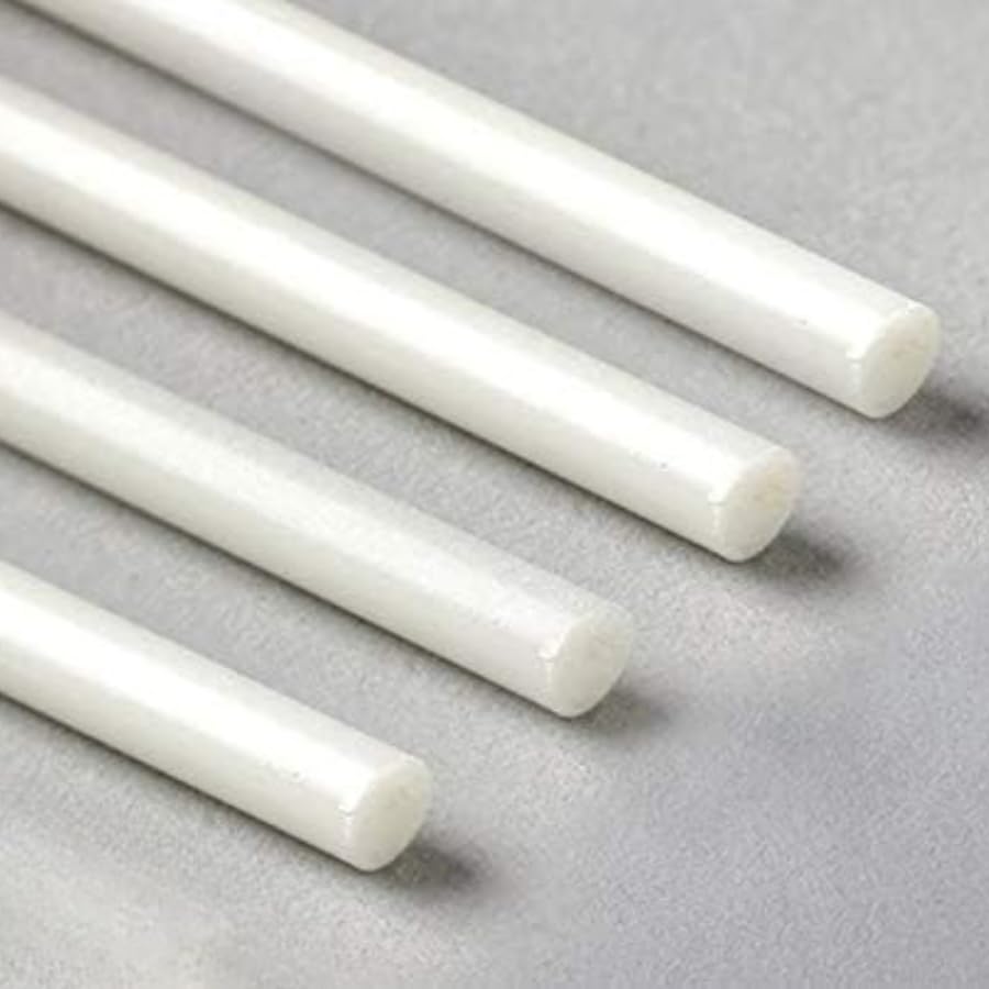 4mm Fibreglass Rods Clear Strong & Flexible High Quality Lightweight Poles Rods (60cm to 3m) (5, 3 meter)