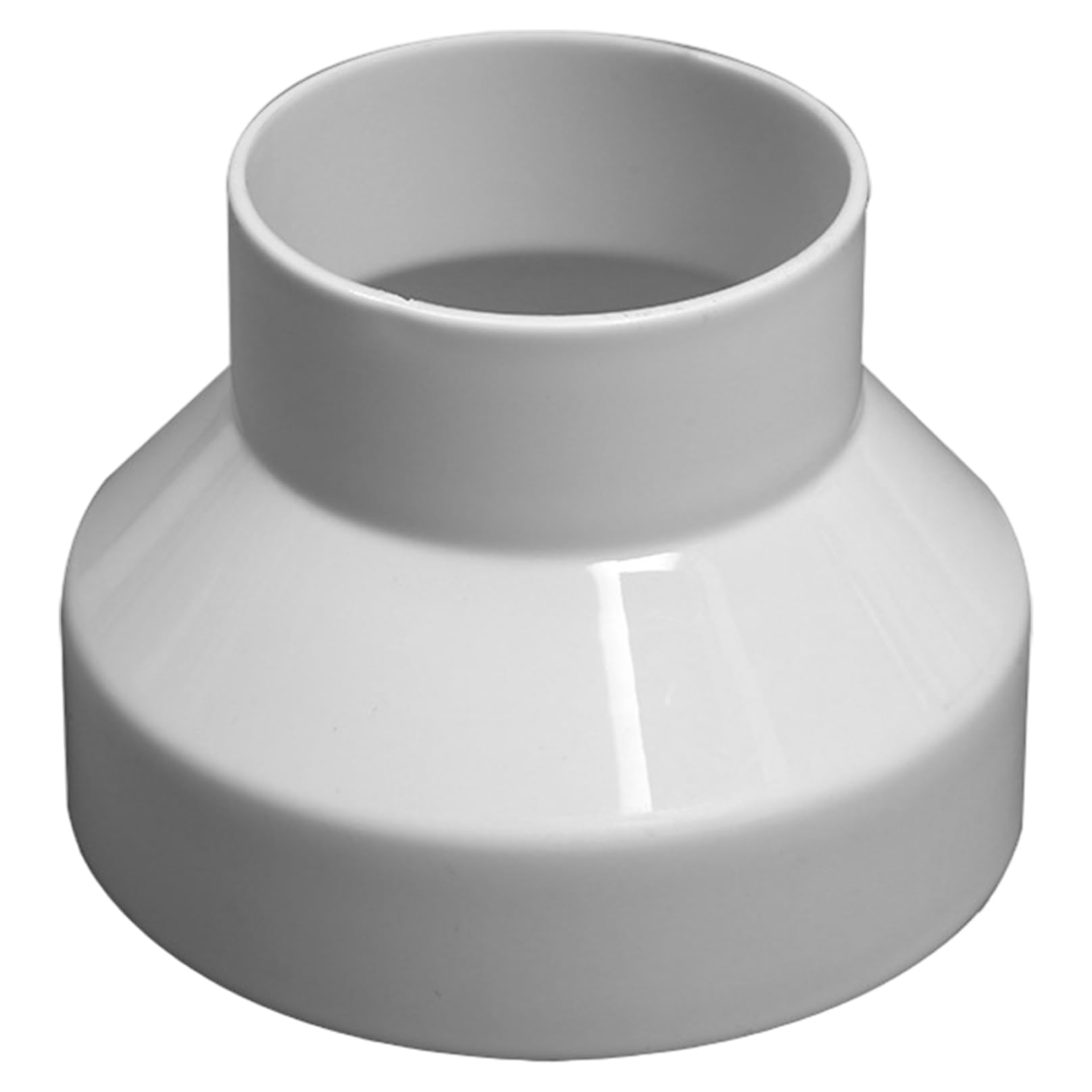 6 to 4 Inch Duct Reducer Increaser ABS Round Air Duct Hose Adapter Pipe Connector for Inline Ventilation System