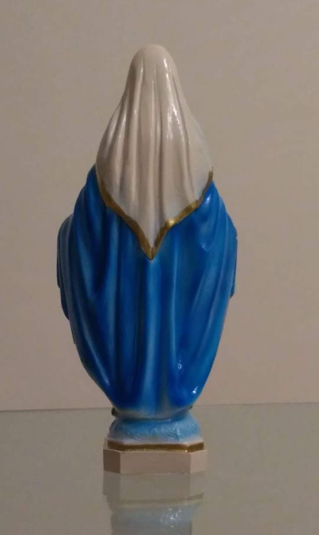 Eurofusioni Statua Madonna Miracolosa – Maria Immacolata Dipinta a Mano - H 30 cm