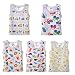 DANROL Baby Boys 5 Pack Carton Print Sleeveless Tank Tops 100 % Cotton 6 Months