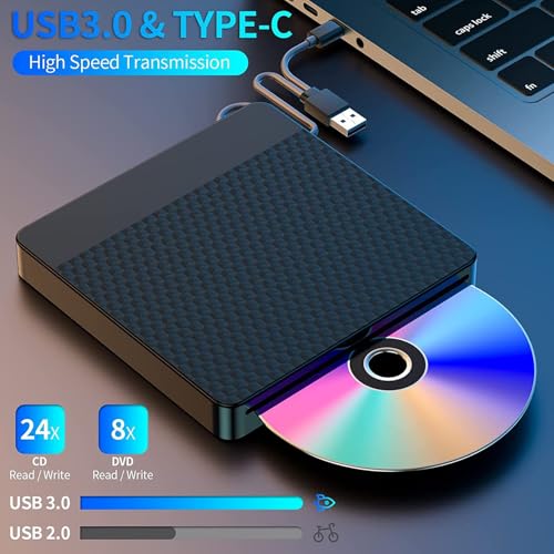 Unidad externa de DVD Slot Loading USB miniatura 3