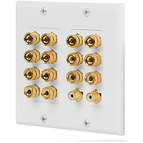 Fosmon 2-Gang 7.1 Surround Sound Wall Plate Cover