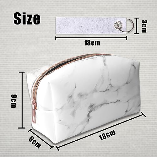 1 astuccio in marmo bianco, 1 portachiavi in