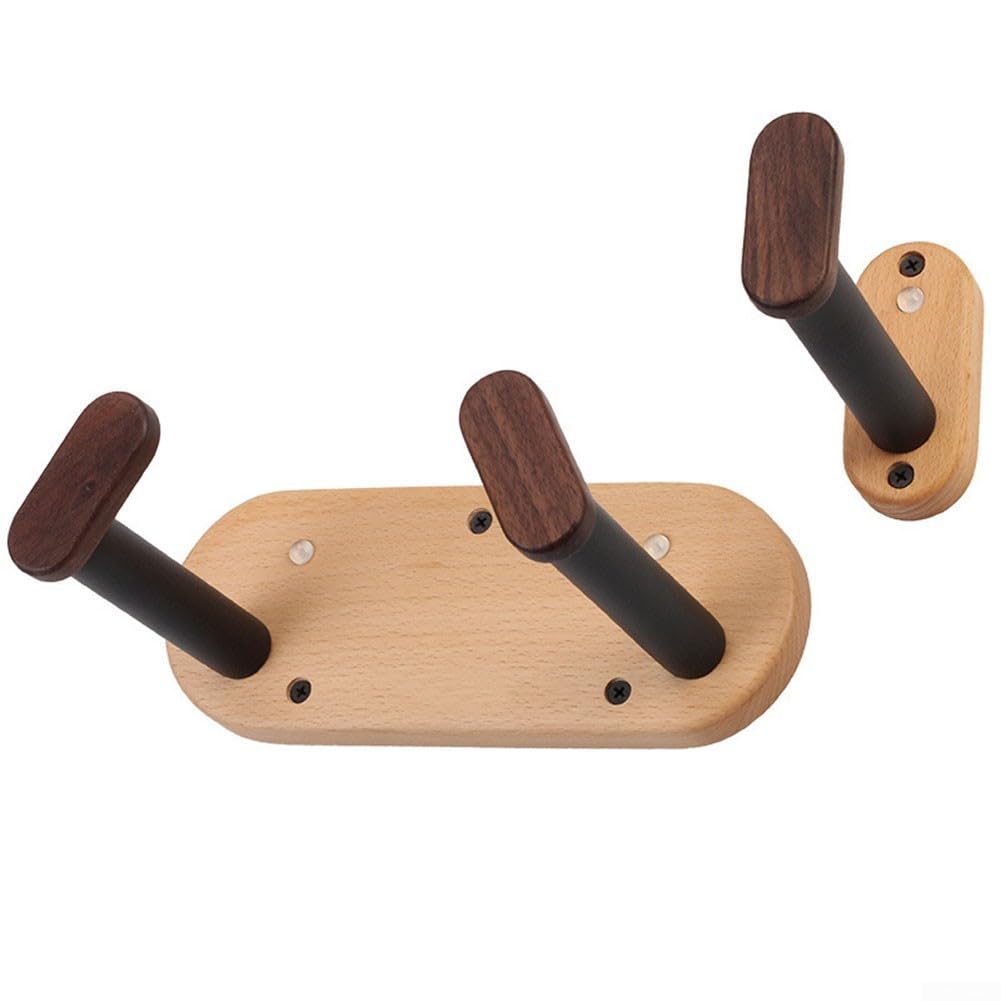 Gitarren-Wandhalterung, Wandhalterung, Displayhalterung, Gitarren-Aufhänger, Haken, massive Buche, Gitarrenhalter für Bass, Ukulele, Violine, Bass, Banjo