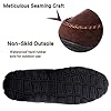 MIXIN Mens Moccasins Slippers for Men Warm Slip on Flats Shoes for Indoor Outdoor Brown Size 8 #4