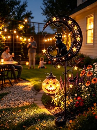 ChayWillow Halloween Moon Pumpkin Solar Stake Light - image 5