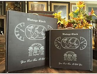 Vintage Clock Metal Double Side Hand-Crafted Black Wall Clock / 8 Inch (20 CM's) / VC-6570-Analog