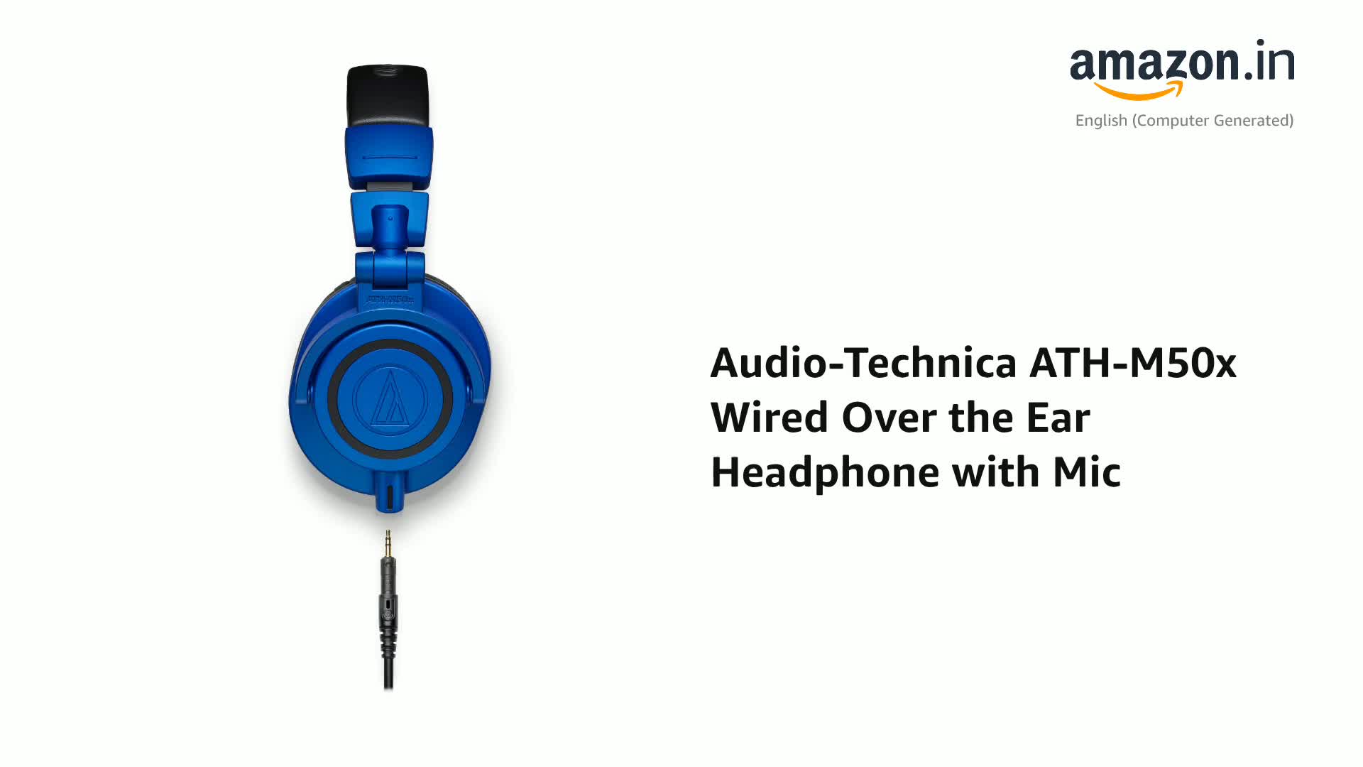 Audio-Technica ATH-M50x Wired Over The Ear Headphone with Mic
