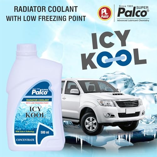 Image of PALCO Icy Kool Radiator Coolant for Car 500ml (Pack of 3, Advanced Low Freezing Point Antifreeze Green Concentrate Coolant for Engine