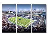 3 Panel California Wall Art SoFi Stadium Poster on Canvas Framed Art Sport Stadium Paintings Los Angeles Picture Prints Artwork Giclee for Modern Classroom Home Decoration, 42" Wx28 H