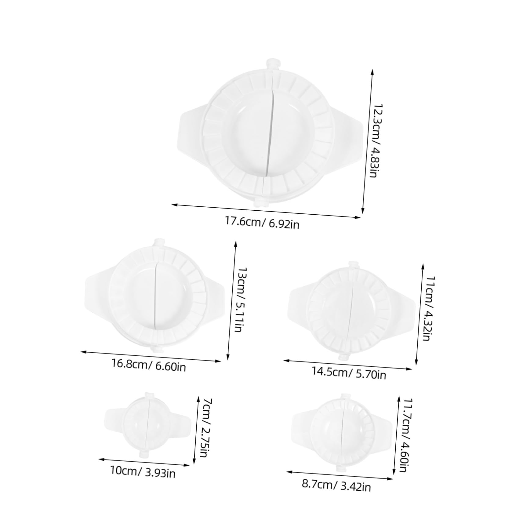 Cabilock Dumpling Machine 5pcs Maker Press Mold Set Plastic Dumpling Press for Parties Gatherings