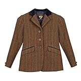 Shires Aubrion Saratoga Childs Riding Jacket - Dark Green Check 28 - Image 9