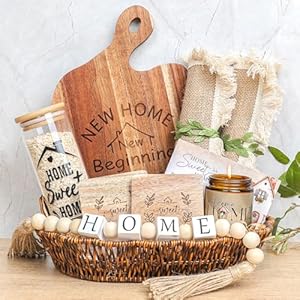 House Warming Gifts New Home,New Home Gift Ideas,Closing Gifts for Home Buyers,Housewarming Cutting Board Basket for Women Men Couples