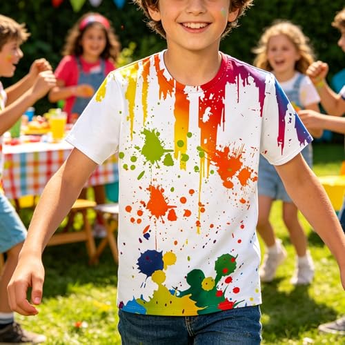 Image of LAIDIPAS Boys Girls 3D Graphic T-Shirt Short Sleeve Tops Tees 6-16 Years