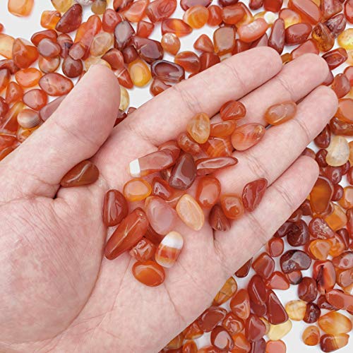 SACKORANGE Orange Agate Tumbled Stones #TOP27