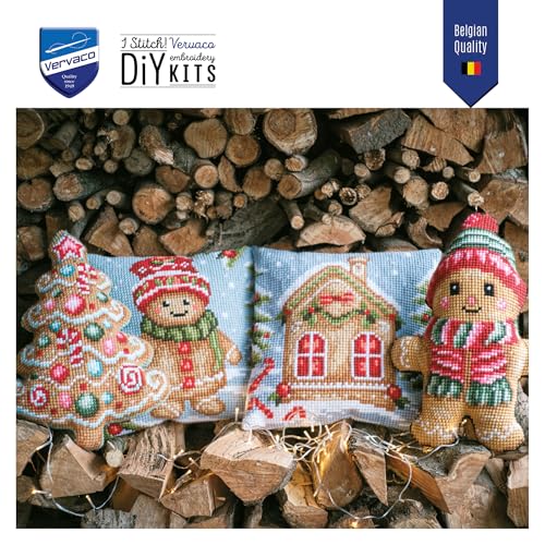 Kit Point de Croix Coussin Complet Anti-Stress Broderie 40x40