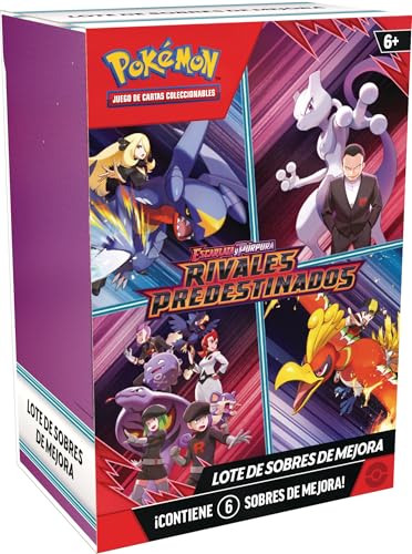 Pokémon: Lote de Sobres de Mejora de Escarlata y Púrpura-Rivales Predestinados de JCC Pokémon (6 Sobres de Mejora)