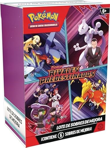 Pokémon: Lote de Sobres de Mejora de Escarlata y Púrpura-Rivales Predestinados de JCC Pokémon (6 Sobres de Mejora) | Ya disponible en tu tienda friki favorita! En mundofriki.es! Pokémon: Lote de Sobres de Mejora de Escarlata y Púrpura-Rivales Predestinados de JCC Pokémon (6 Sobres de Mejora) | Ya disponible en tu tienda friki favorita! En mundofriki.es!