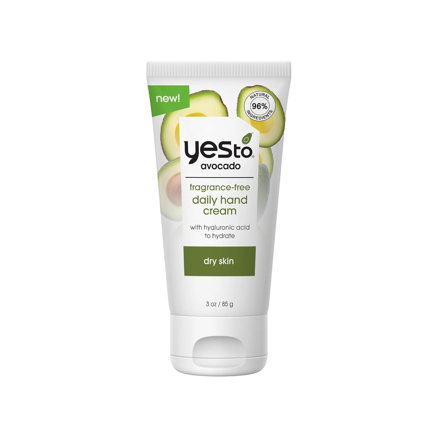 Yes To Avocado Fragrance-Free Daily Hand Cream, 3 Oz, With Hyaluronic Acid Yes To Avocado Fragrance-Free Daily Hand Cream, 3 Oz, With Hyaluronic Acid