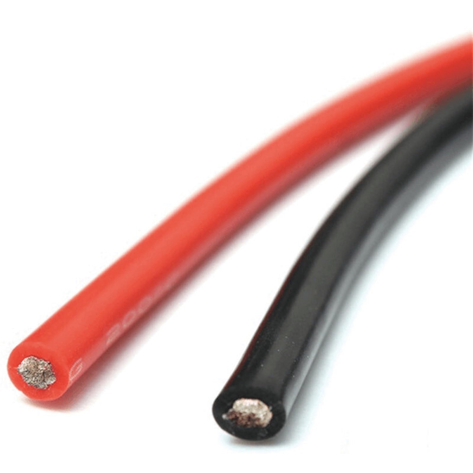 Hauptleitung Fest 20 AWG bis 6 AWG weiches elektrisches Lithium-Batterie-Anschlusskabel, hitzebeständiges Silikonkabel for Modell Verbinder Webstuhl (Color : Schwarz, Size : 6 AWG 1 meter)