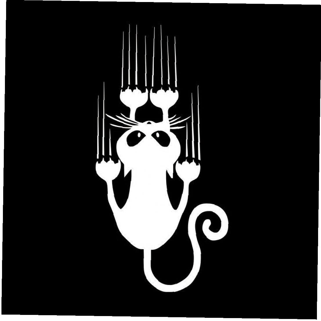 Onsinic 1Pc Wall Stickers Cat Pattern Car Sticker Funny Animal Vinyl Wall Decal Car Window Bumper Stickers