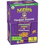 Annie's Organic Cheddar Bunnies Baked Snack Crackers , 1 Ounce (Pack of 48)