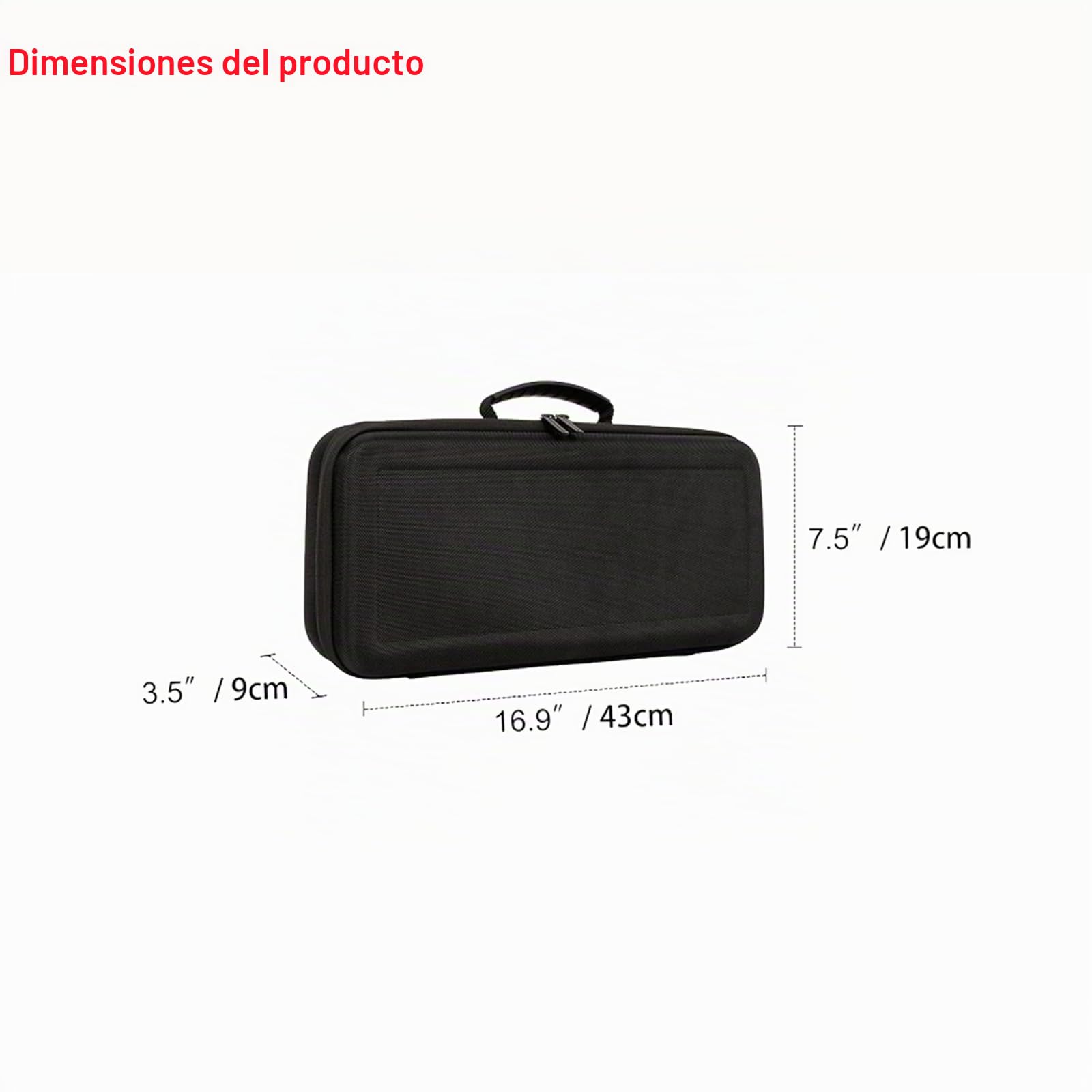 Funda rígida de viaje impermeable a prueba de golpes para Dyson Airstraight HT01, negro, M